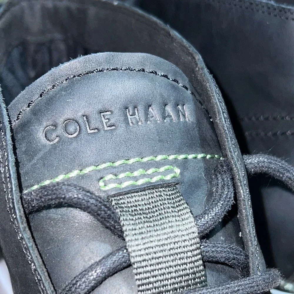 Cole Haan Grand Chukka Men Black Leather Lace Up Lightweight Boots Size 10.5
